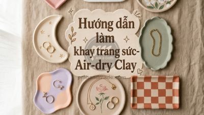Hướng dẫn làm khay đựng trang sức từ đất sét tự khô (Air-dry Clay)