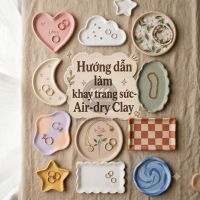 Hướng dẫn làm khay đựng trang sức từ đất sét tự khô (Air-dry Clay)