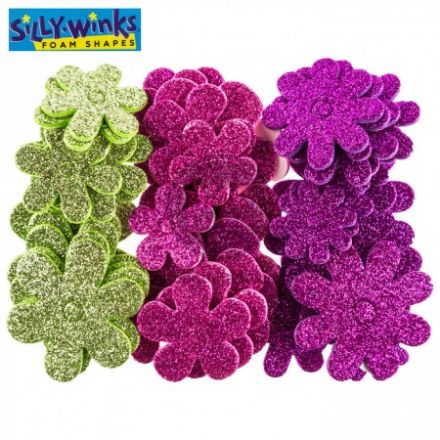 Sticker hoa xốp kim tuyến