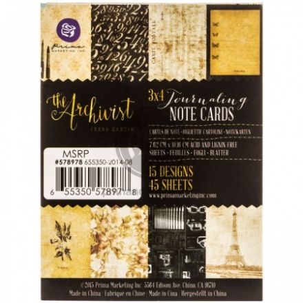 Tập cards trang trí chủ đề Archivist 3"x4"