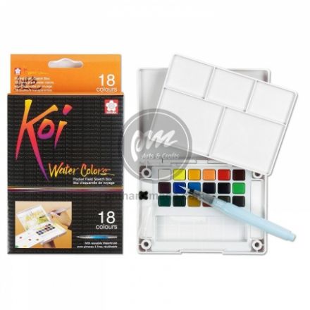 Màu nước Sakura Koi set 18 (tặng kèm bút nước)