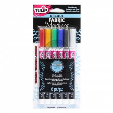 Bút vẽ vải Tulip set 6 màu primary