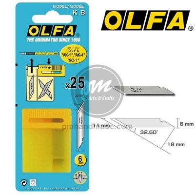 Lưỡi dao OLFA KB hộp 25 lưỡi