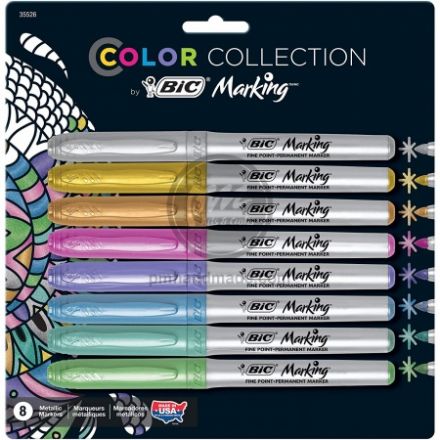 Bút BIC metallic set 8 màu