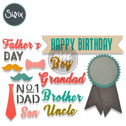 Khuôn cắt Sizzix Thinlits Dies mẫu chữ Male