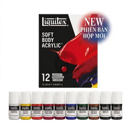 Bộ 12 màu vẽ vải Liquitex Soft Body (22mlx12)