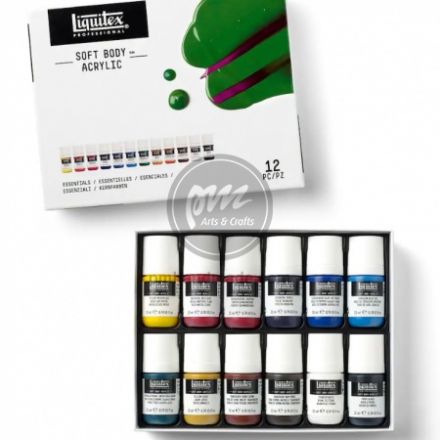 Bộ 12 màu vẽ vải Liquitex Soft Body (22mlx12)