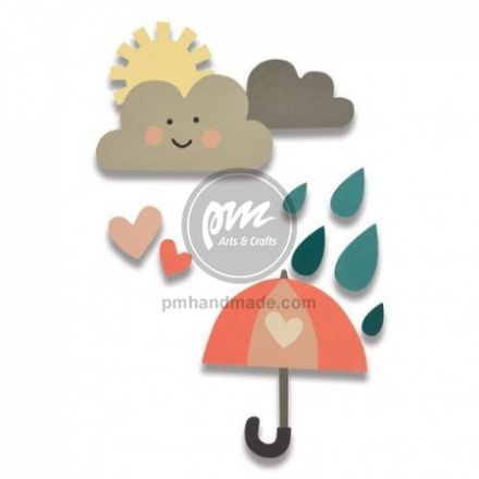 Khuôn Sizzix Rainy Days & Sunshine #662097