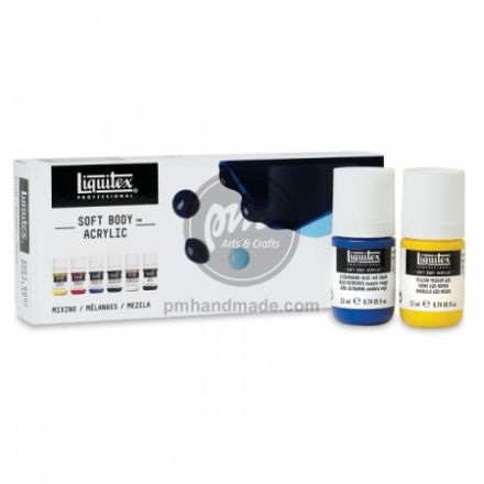 Bộ 6 màu Vẽ Vải Liquitex Soft Body (22mlx6)