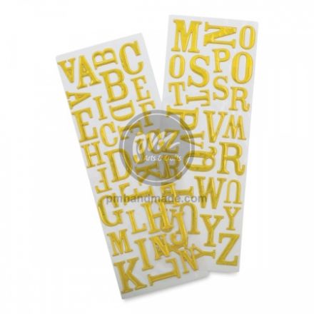 Sticker Chữ Cái Màu Gold