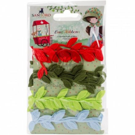 Set riboon vải mẫu lá