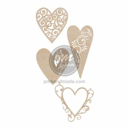 Gỗ Trang Trí Mẫu Tim