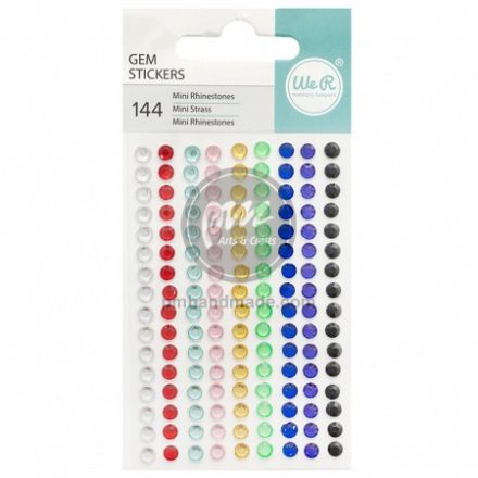 Sticker đá trang trí hình tròn nhiều màu - size nhỏ