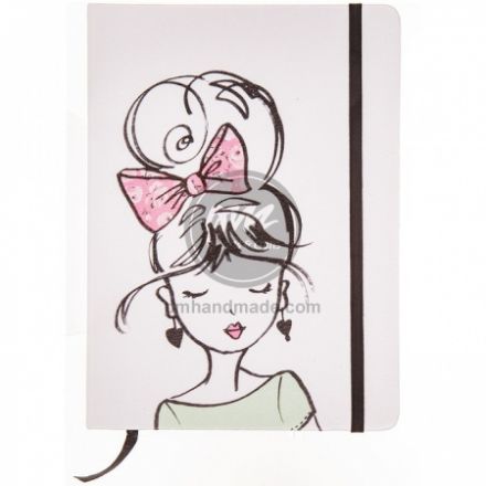 Sổ bìa da mẫu cô gái