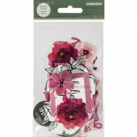 Die-cuts mẫu hoa màu đỏ