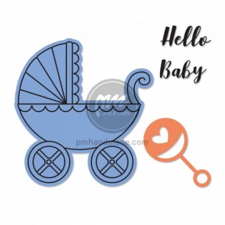 Khuôn cắt + stamp in mẫu xe nôi #662906