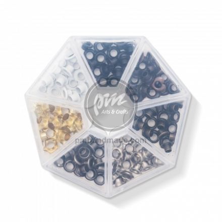 Hộp khoen tag màu metallic (141 khoen)