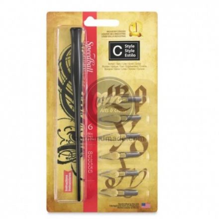 Set bút thư pháp calligraphy Speedball set 6 ngòi C