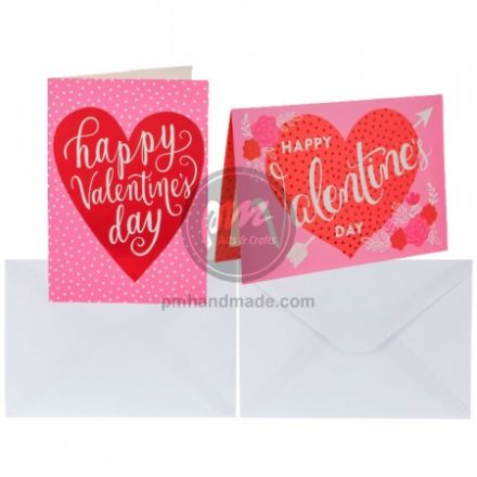 Thiệp Valentine size A5 in chữ ánh nhũ