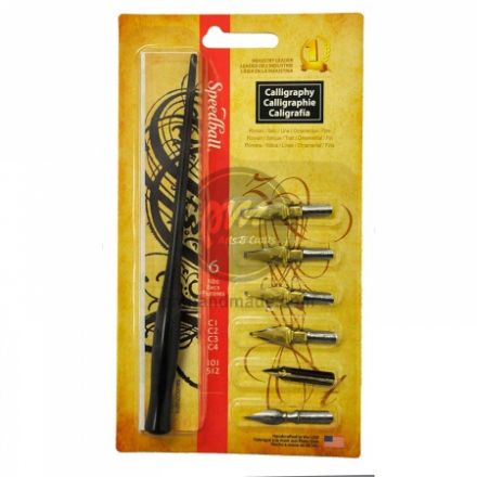 Set bút thư pháp calligraphy Speedball 6 ngòi
