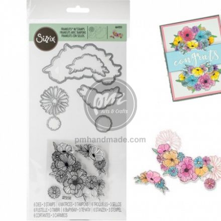 Combo khuôn và stamp hoa #664355