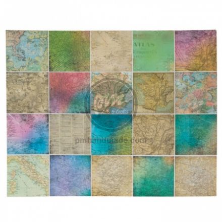 Paper Pack cardstock hình bản đồ 12" x 12" (tờ)