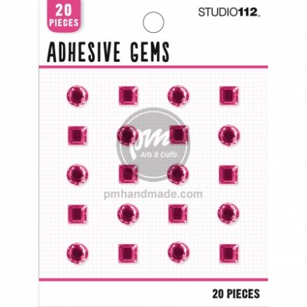 Sticker đá hình tròn & vuông màu hồng