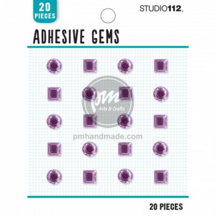 Sticker đá tròn & vuông màu tím