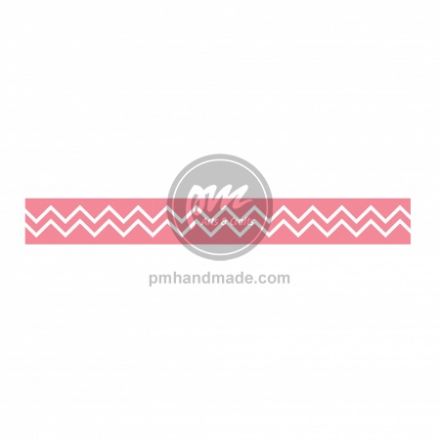 Ribbon màu trắng in zigzag 9.5mm x 1.2m