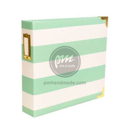 Sổ scrapbook đựng ảnh xanh sọc 10.5"