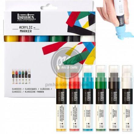 Bộ bút acrylic Liquitex set 6 màu cơ bản - ngòi wide