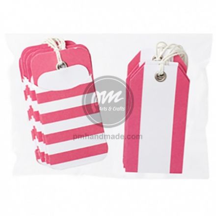 Bộ 8 nhãn tag American Crafts màu hồng