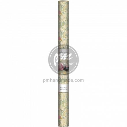 Giấy gói quà mẫu parisian bonjour 45.7cm x 1m