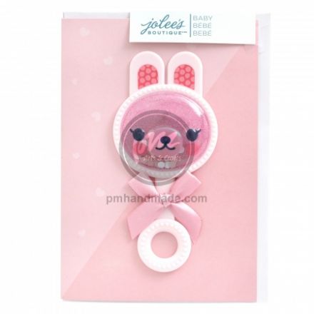 Thiệp baby rattle girl 5