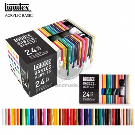 Màu Acrylic Liquitex Basic Set 24x22ml - hộp clear box