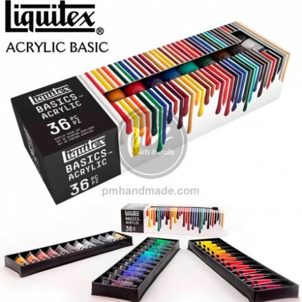 Màu Acrylic Liquitex Basic Set 36x22ml - hộp clear box