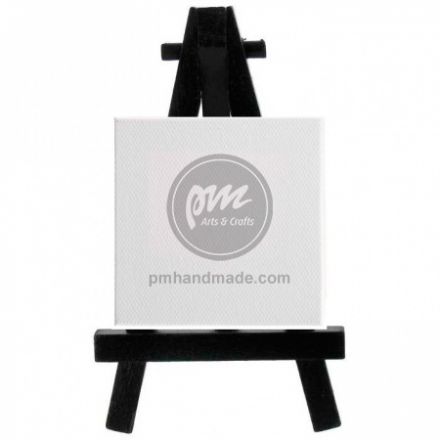 Bộ canvas và giá vẽ mini màu gỗ đen