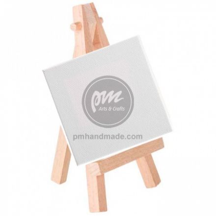 Bộ canvas và giá vẽ mini màu gỗ tự nhiên