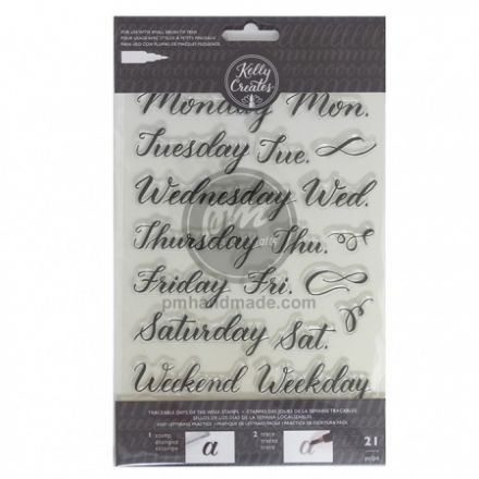 Bộ dấu in trong mẫu days of the week (21 piece)