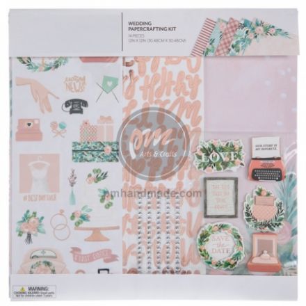 Bộ scrapbook mẫu Wedding 12x12"