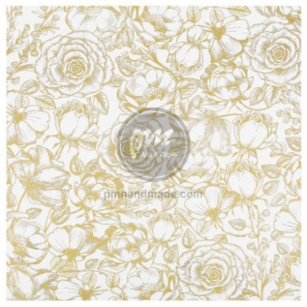 Paper pad ép foil mẫu hoa 12x12" (tờ lẻ)