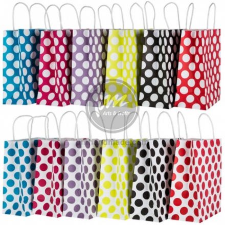 Túi giấy chấm tròn size trung