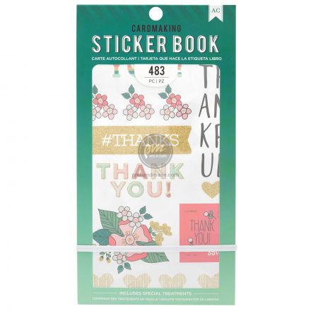 Bộ sticker 30 tờ mẫu lots of thanks đính foil