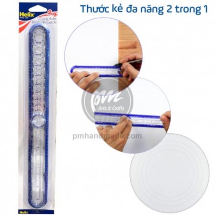 Thước kẻ Helix đa năng 2 trong 1