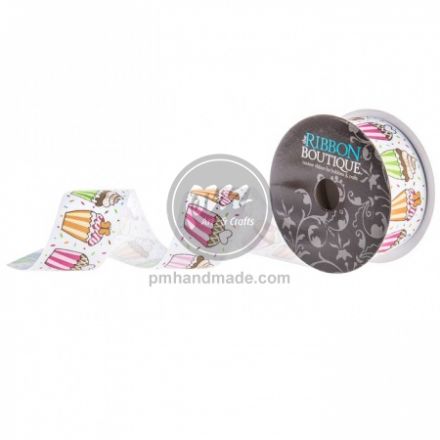 Ribbon hình bánh cupcake size 3.81 x 90 cm