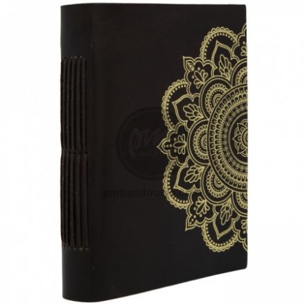 Sổ Sketchbook bìa da mạ màu Gold