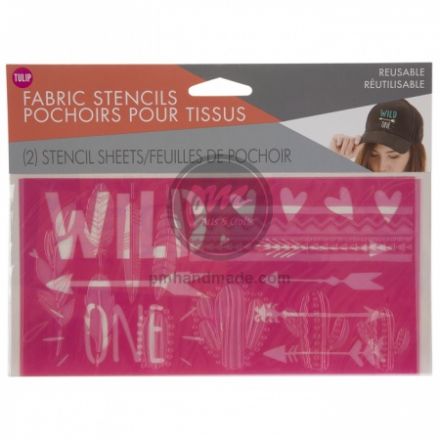 Stencils vẽ lên vải mẫu Wild One