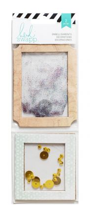 Bộ khung hình giấy kèm sequins (2 miếng)