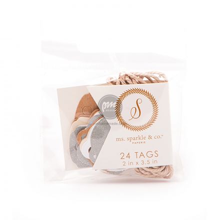 Bộ tags trang trí màu tự nhiên