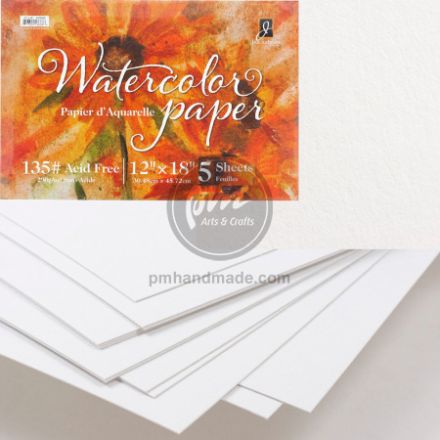 Xấp 5 giấy vẽ màu nước Richeson Bulk 30.5 x 45.7 cm